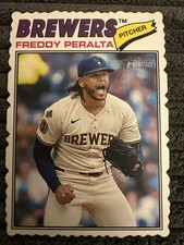 2026 Topps Heritage Freddy Peralta #291 DECKLE CUT SP
