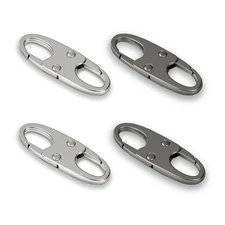 zelin Anti Theft Zipper Clips Double Opening Small Carabiner Clips, 4Pcs Elegant