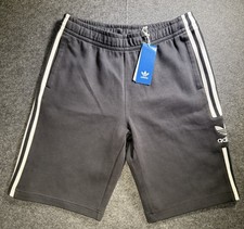 adidas Originals 3-Stripes Lockup Long Shorts Black White Men's Small