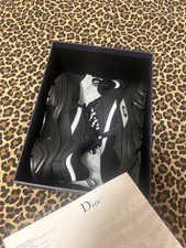 Dior B22 Black White Low Top Athletic Sneakers Lace Up Luxury Designer