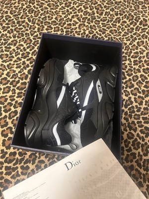 Dior B22 Black White Low Top Athletic Sneakers Lace Up Luxury Designer