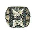Vintage  WM Wheeler Men’s Black Hills Gold & Silver Grape Leaf  Ring Size 10.5