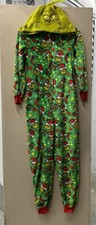 The Grinch One Piece Christmas Pajamas Kids Size XS 0/2 Union Suit.