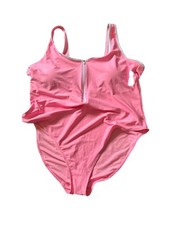 Old Navy Half Zip Pink One Piece Swimsuit Size 3X NWT