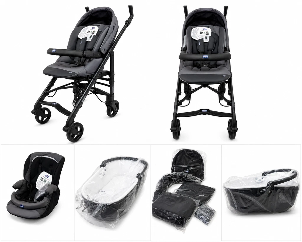 Chicco Duo Stylego Up Crossover Cool Grey Pushchair + Buggy Stroller 2in1
Opens in a new window or t