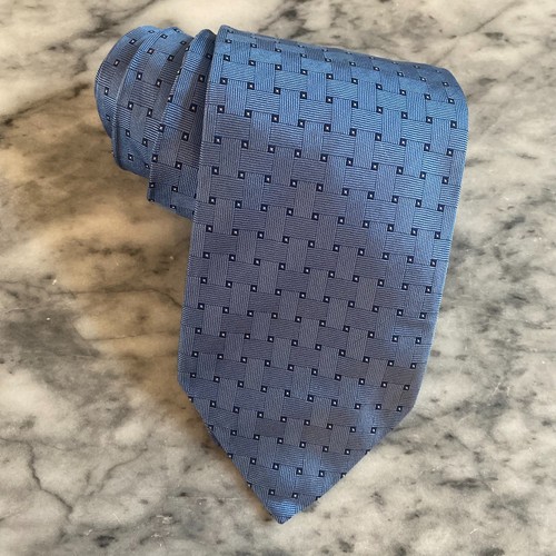 Brooks Brothers 346 Men's Pure Silk Blue Basket Weave Necktie Made in USA J156 - Picture 2 of 6