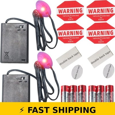 Extguds Fake Car Alarm - Red LED Light (2 Pack)