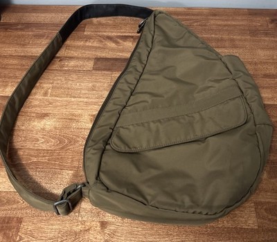 Ameri-Bag Healthy Back Bag Sling Bag Nylon. Brown 19in Staining