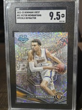 2022-23 Bowman University Best - Victor Wembanyama #51 Speckle Refractor (RC)