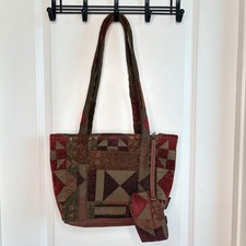 Donna Sharp Quilted Handbag Patchwork Tapestr...