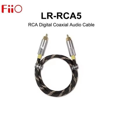 FiiO LR-RCA5 RCA Digital Coaxial Audio Cable 5N silver-plated pure copper