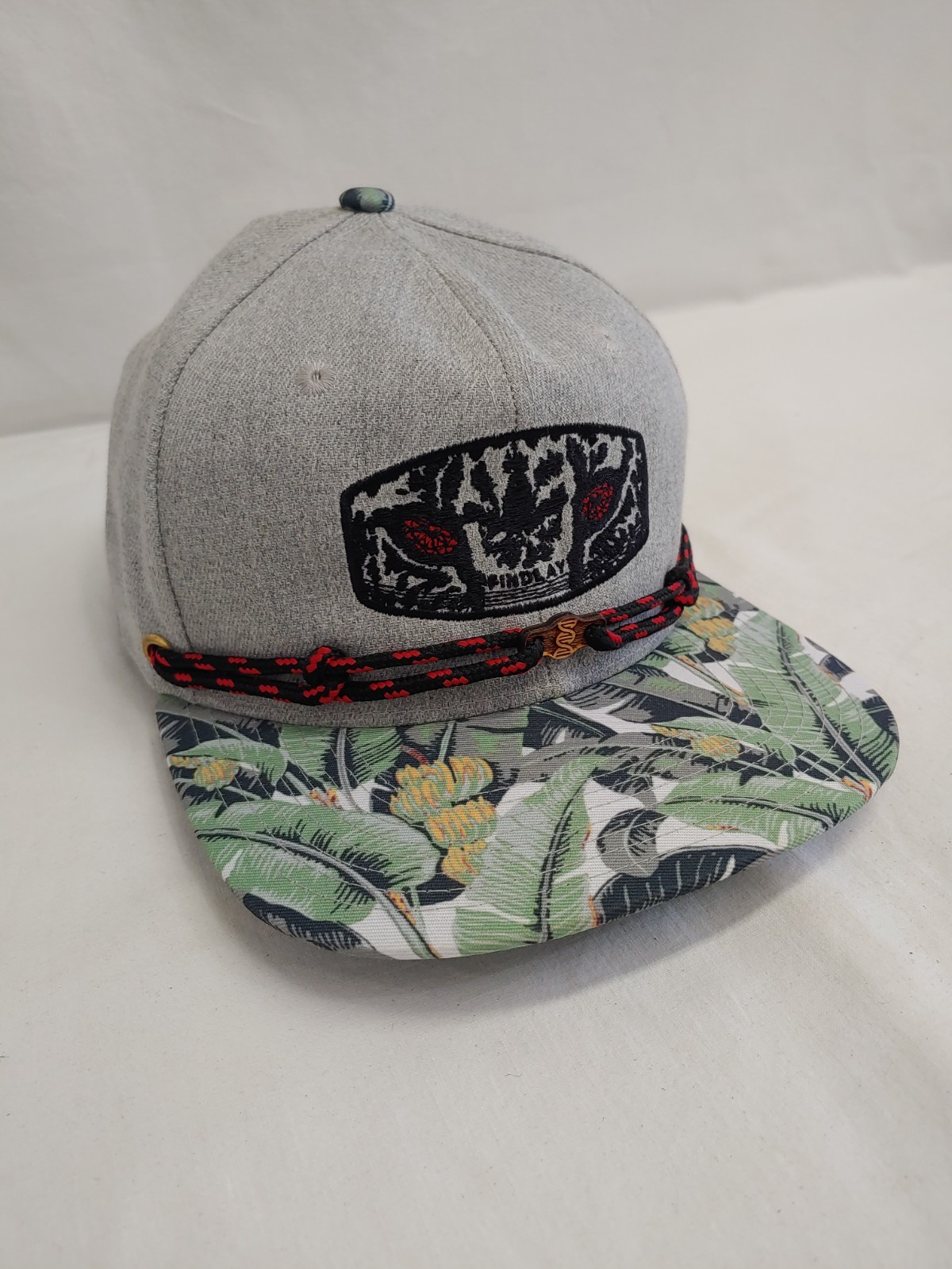Findlay Crown Snapback Hat - Gray Base Tropical P… - image 4