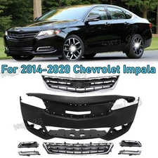 Complete Front Bumper Grille Kit with Fog Light For 2014-2020 Chevrolet Impala