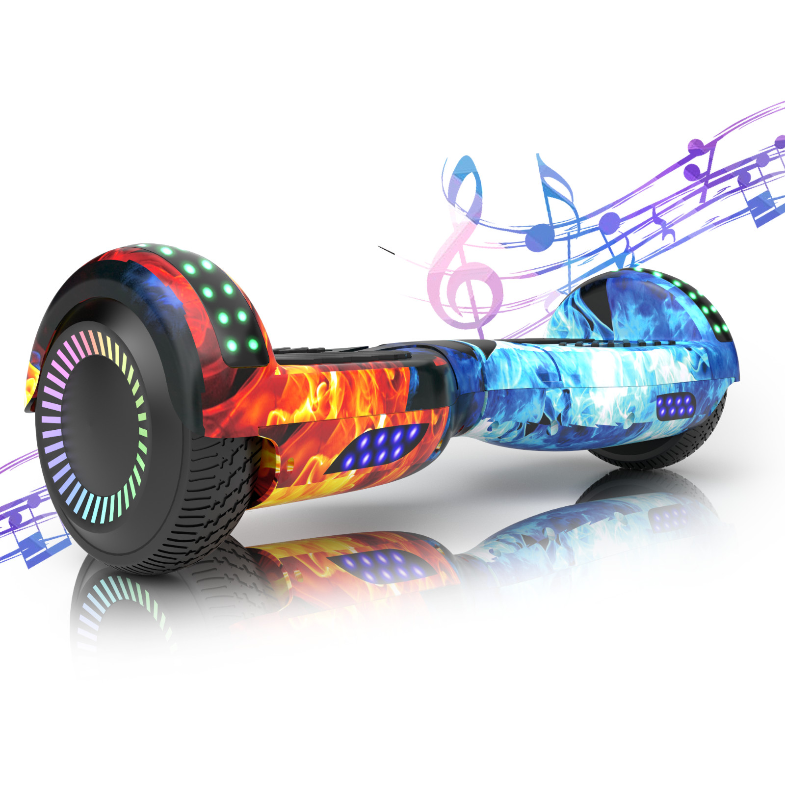 Commugo Hoverboard Off Road Self Balancing Scooter w/ Bluetooth Speakers UL 2272