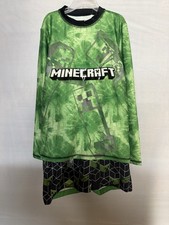 Minecraft Boy Rash Guard Shirt Shorts 2 pc Swim Set NWT Youth Medium 10-12