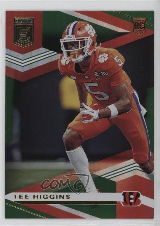 2020 Panini Donruss Elite Rookies Green Tee Higgins #114 0y6s