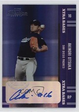 2005 Playoff Prestige Xtra Bases Purple Auto 4/10 Akinori Otsuka #91 Auto tw0
