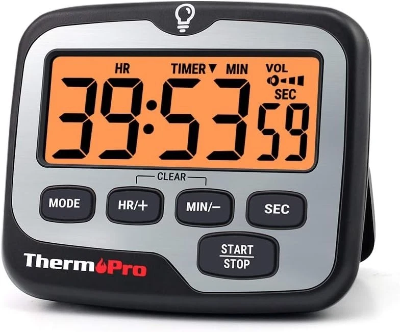 TM01 Kitchen Timer Digital Cooking Timer with Large LCD Display Volume Alarm