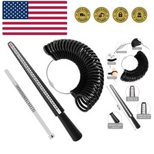 Ring Sizer Measuring Tool Set, Reusable Ring Gauges with Finger Sizer Mandrel...
