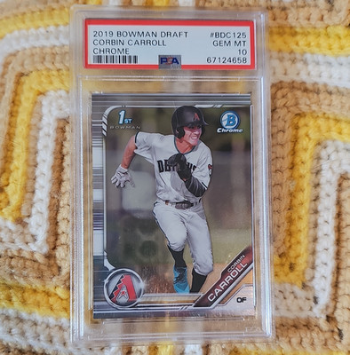 Topps 2019 Bowman Draft Chrome Corbin Carroll Diamondbacks RC #BDC-125 PSA 10