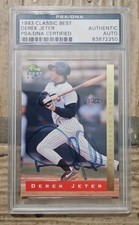 1993 Classic Best Derek Jeter Rookie Auto /1200 Signed PSA DNA Certified