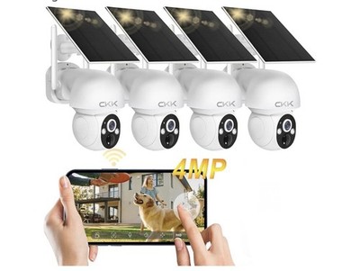 CKK Wireless Security Camera System: 4 Outdoor 5MP PTZ CamerasUSED LOOK NEW