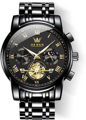 Watches Men Waterproof Luxury Big Face Mens Watch Stainless Steel Quartz Analog