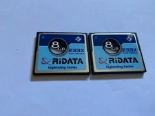 Lot 2pcs 8gb Ridata CF TYPE I compactflash memory  cards for Canon,Kodak,Nikon