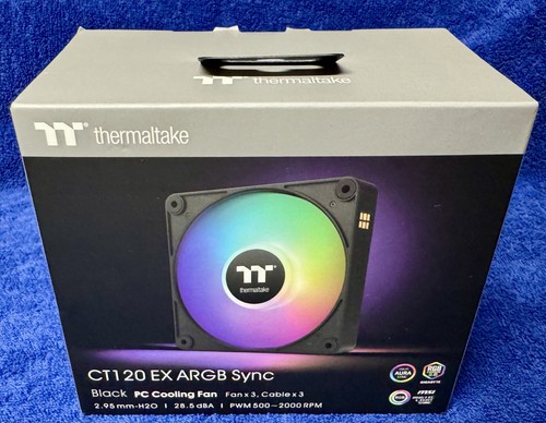 Thermaltake CT120 EX ARGB Sync PC Ventilateur de refroidissement Pack de 3 CL-F181-PL12SW-A scellé