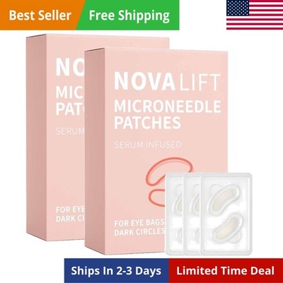 NOVALIFT Micro Eye Patches   Under Eye Patchs Smile Line Patches (2BOX(6 Pairs))