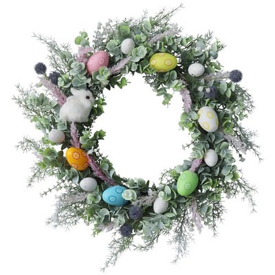 Kranz Osterei Puppe festlich Türbehang Wanddeko Kranz