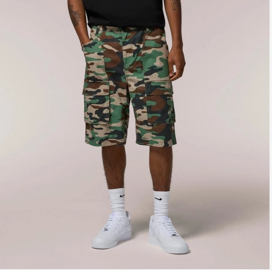 NEW MENS LCKR RIPSTOP NIAGARA CARGO CAMO SHORTS 10" INSEAM SIZE 2XL