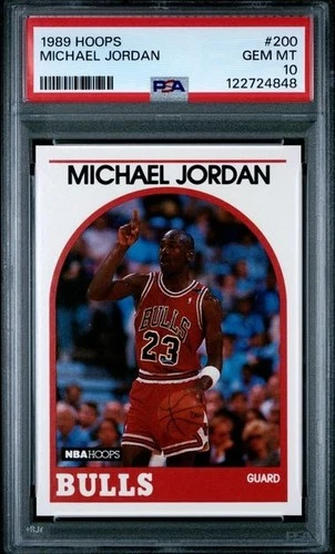 1989 NBA Hoops #200 Michael Jordan card PSA 10