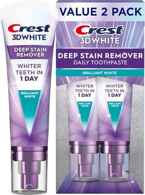 NEW Crest 3D White Deep Stain Remover Toothpaste Teeth Whitening for Adults