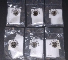 Lot of 6 Top Knobs TK58BSN Oval Backplate Small 1 1/4" Brushed Satin Nickel New 