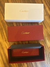 New Authentic Cartier Sunglasses Case Box Only Medium Box, Cloth, And Outer Box