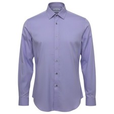 Calvin Klein Men  s Purple Slim Fit Performance Non-Iron Dress Shirt 17 34/35