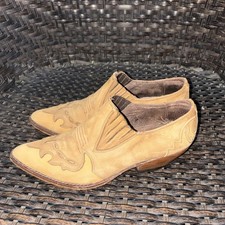 Guess Vintage Americana Cowboy Western Ankle Booties Boots Point Toe Size 7.5b