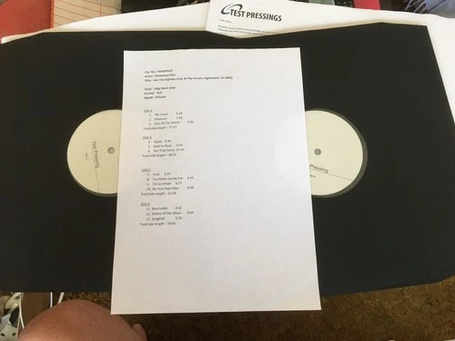 FLEETWOOD MAC LIVE INGLEWOOD FORUM CA 1982 WHITE LABEL 2 VINYL LP RECORD