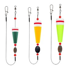 Fishing Popping Corks Float Bobbers Rig Fishing Float Buoys With Swivels Sinkers