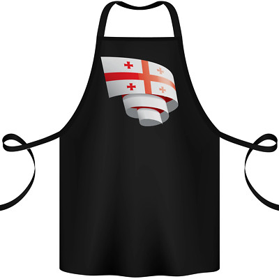 Geschwungene Georgien Flagge Georgian Day Fußball Baumwolle Schürze 100% Bio