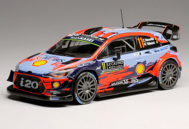 iXO Hyundai i20 WRC 1/43 スケール　ミニカー 1/43 Ixo 2024 Hyundai i20 N Rally1 #8 4th Rallye Monte Carlo