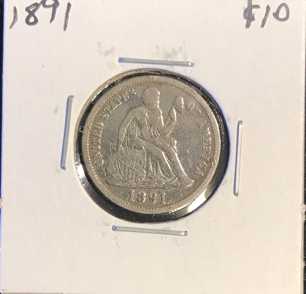 1891 Seated Liberty VG *Full Liberty* (DB1:140) | eBay