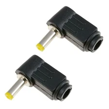 2x 1.7mm x 4.8mm Male Plug Right Angle L Jack DC Power Tip Connector HP Compaq