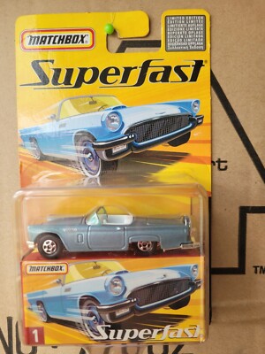 MATCHBOX 2006 SUPERFAST - 1957 FORD THUNDERBIRD [LIGHT BLUE] NEAR MINT VHTF 