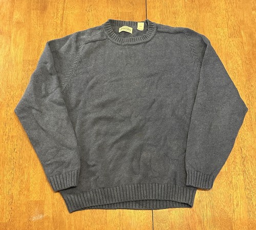 St. John, St. John’s Bay Vintage Knit Sweater MT / ML Grayish Navy Blue Cotton