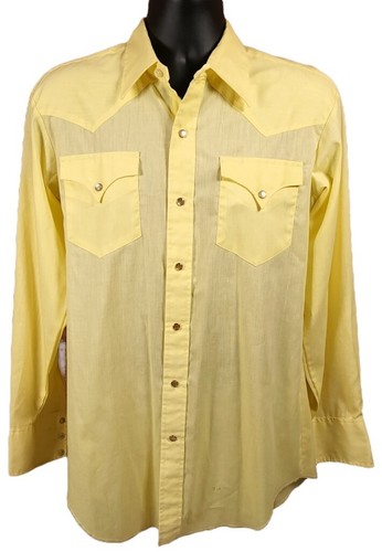 yellow pearl snap shirt