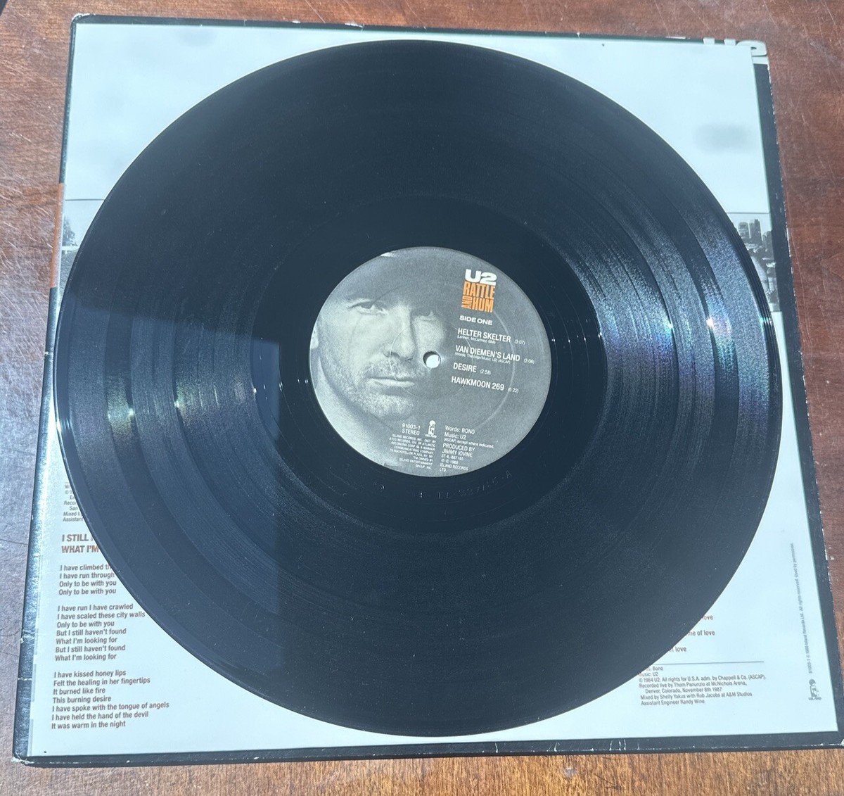 米2LP U2 Rattle &amp;amp; Hum 910031  /00520 U2 Rattle And Hum Double Vinyl Island Records 91003-1 NEAR