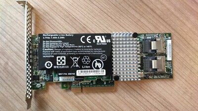 LSI 3Ware SAS 9750-4I 4-Port 6G/s PCI Express SAS RAID Controller +Battery