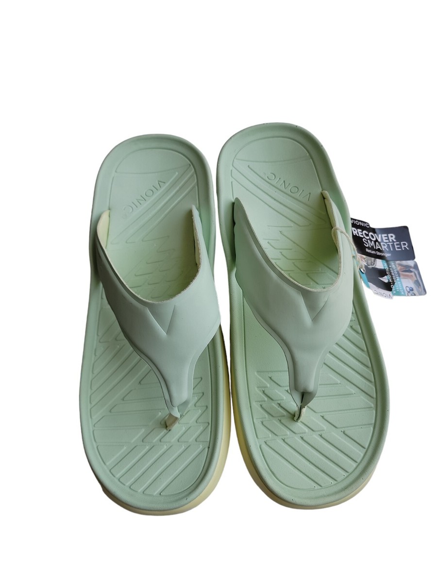 Vionic Recovery Sandals Thongs Womens 12 Mens 10.5 Mint 